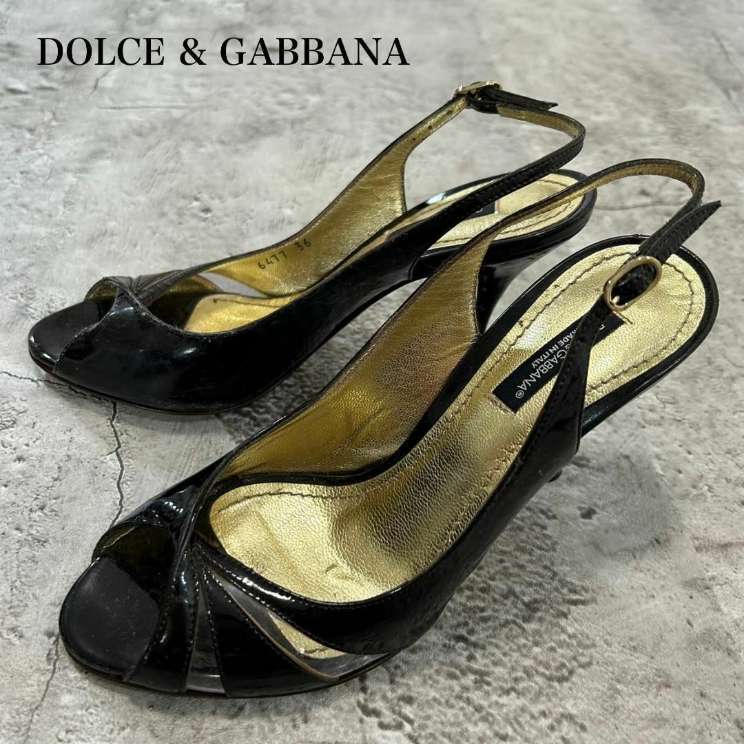 DOLCE&GABBANA - ドルチェ&ガッバーナ【24】パンプス ハイヒール 本革