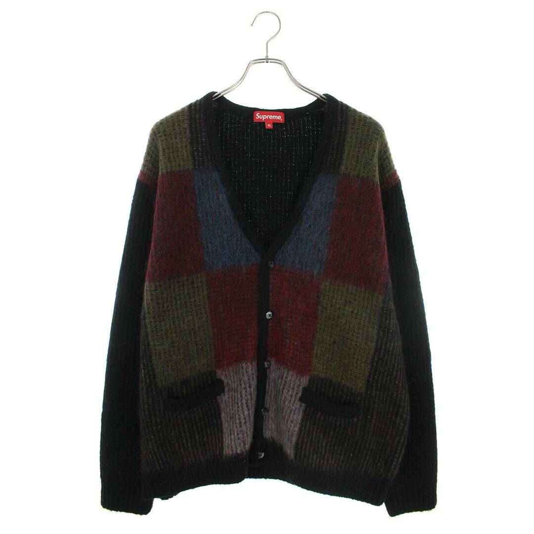 シュプリーム  21AW  Brushed Grid Cardigan ブラッシュドグリッドモヘアカーディガン  メンズ XL