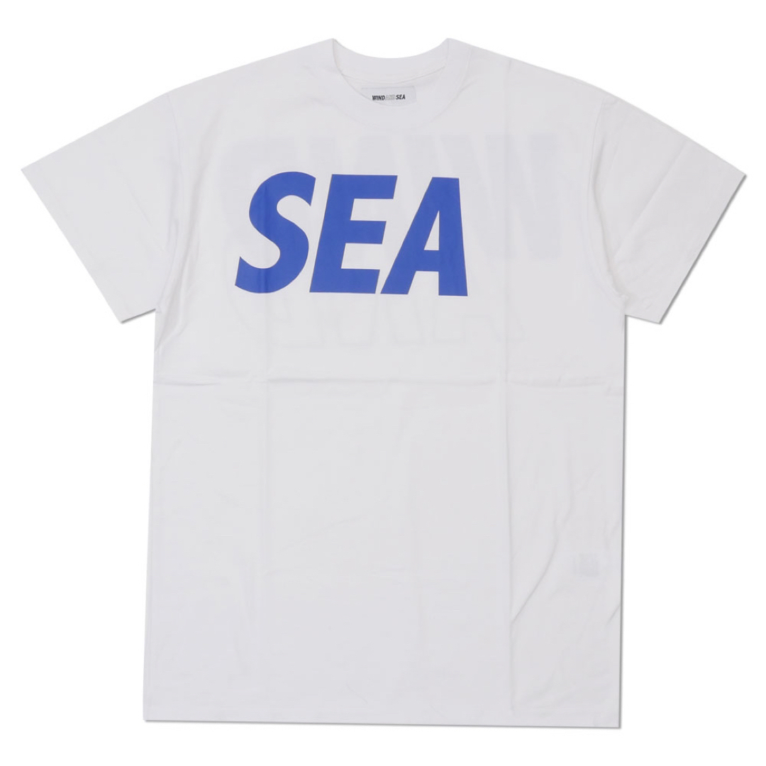 WIND AND SEA SEA S/S Tシャツ 白×青 Mサイズ