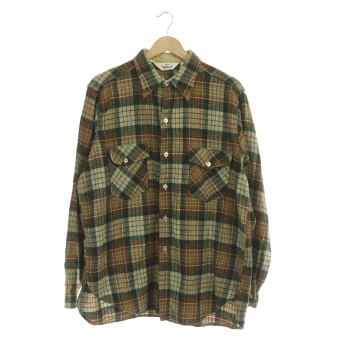 WOOLRICH - ウールリッチ 白タグ ネルシャツ 長袖 チェック ウール混