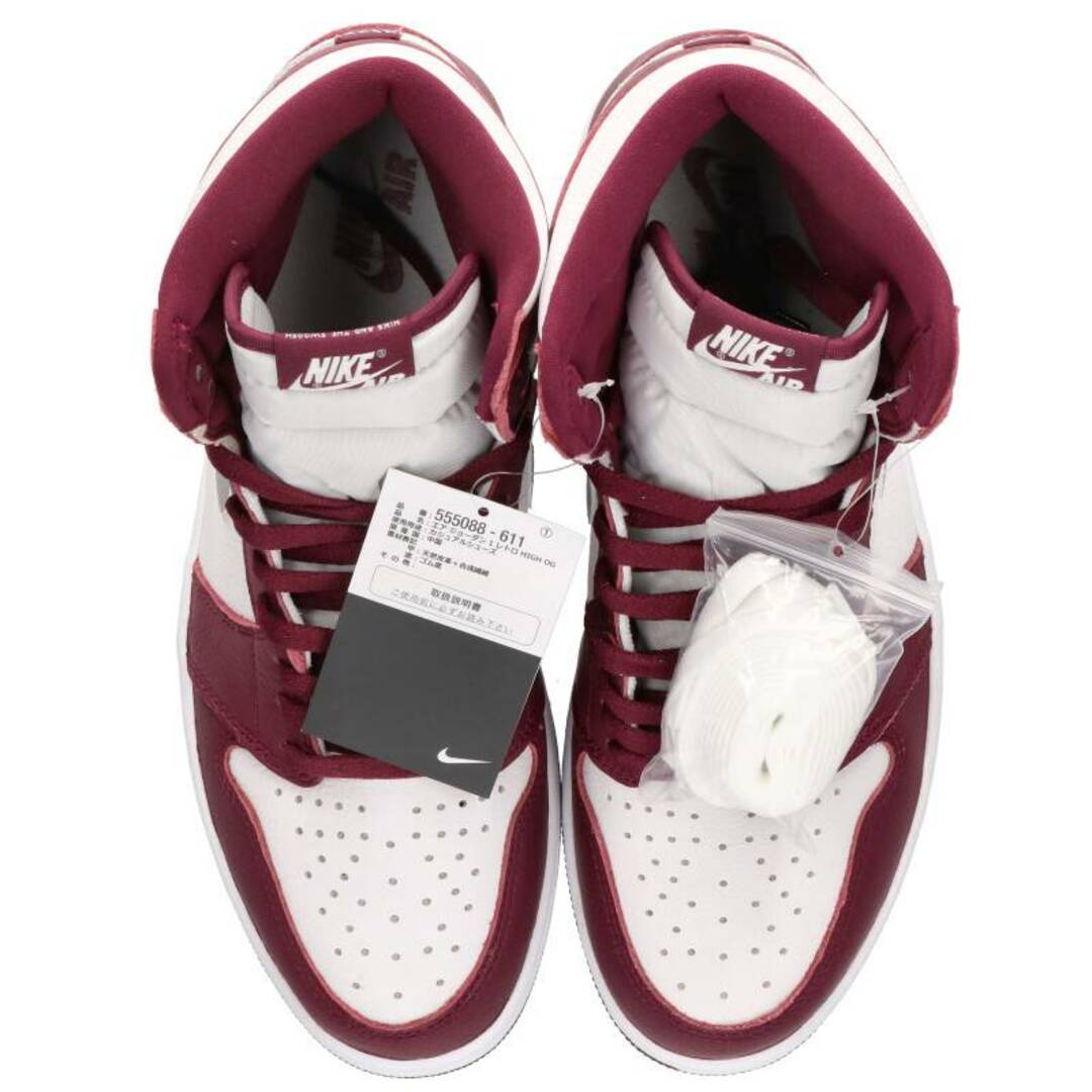 ナイキ  AIR JORDAN 1 RETRO HIGH OG BORDEAUX 555088-611 エアジョーダン1レトロハイオージーボルドースニーカー  メンズ 29cm