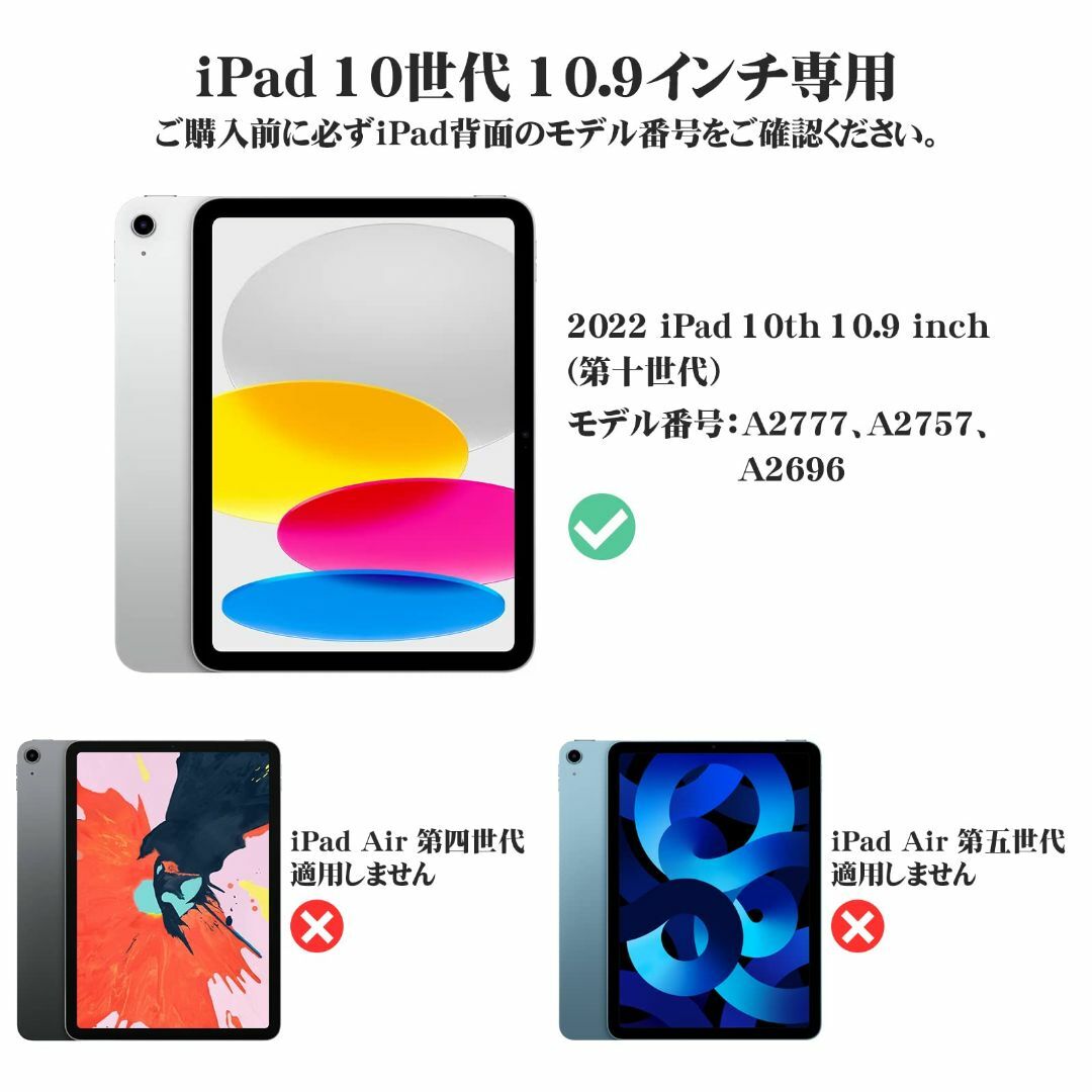 【色: パープル】iPad 第10世代 キーボード ケース GOOJODOQ (