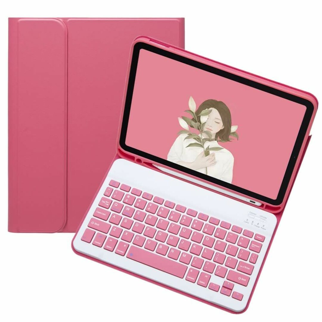 【色: 濃いピンク】iPad9 iPad8 iPad7 iPad Air3 Pr