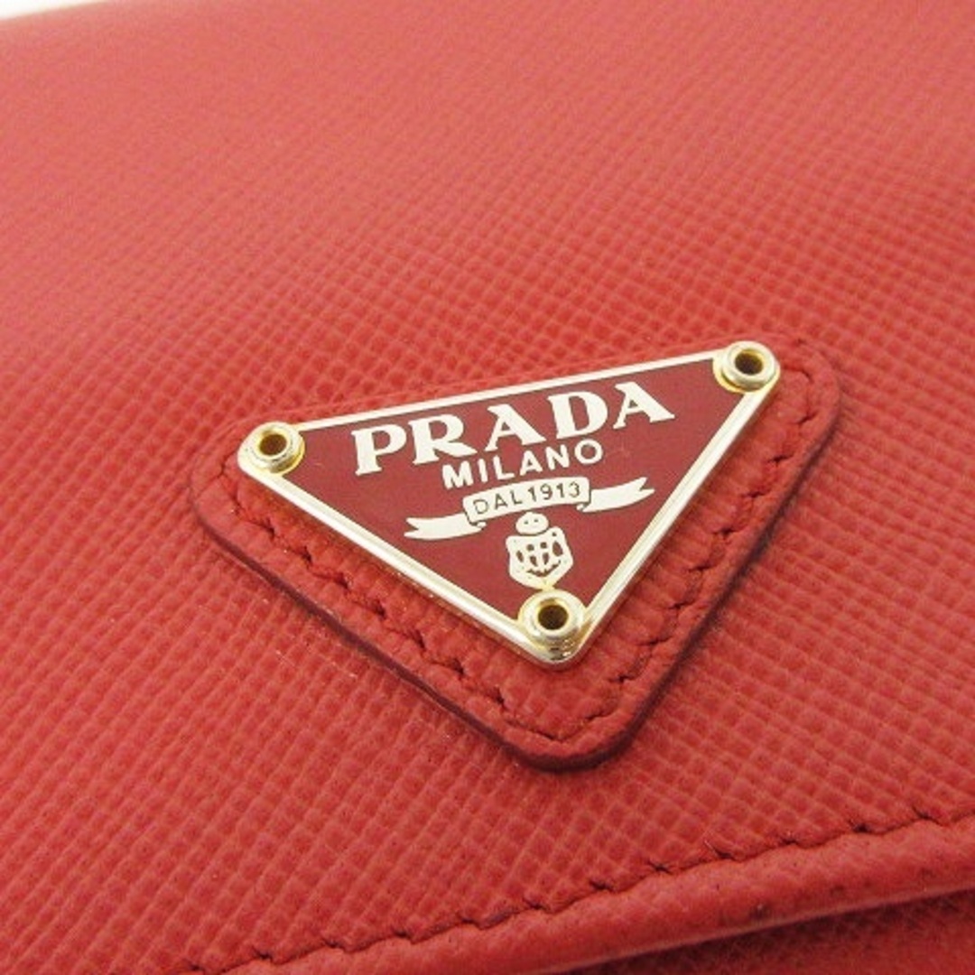 PRADA - プラダ コインケース ボックス型 サフィアーノレザー 三角ロゴ