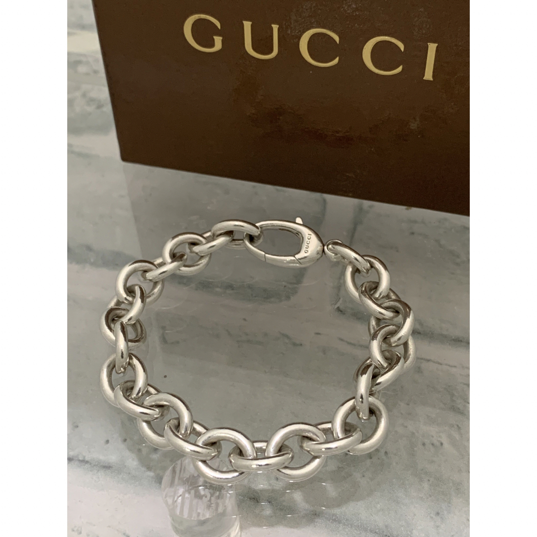 美品 オールドグッチ GUCCI ヘビー リンクチェーン ブレスレット | フリマアプリ ラクマ