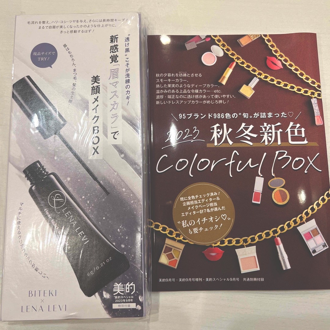 美的スペシャル 付録 透け黒 眉マスカラ 美顔メイクBOX レナレビ