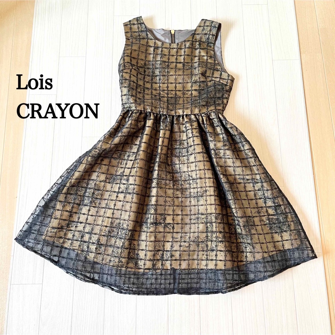 【新品未使用】Lois CRAYON ロイスクレヨン 膝丈ワンピースドレス