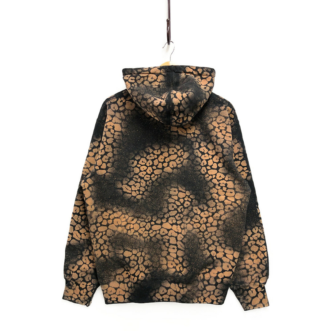 Supreme(シュプリーム)のSUPREME シュプリーム 21AW Bleached Leopard Hooded Sweatshirt レオパード スウェット パーカー 黒 サイズM 正規品 / 31487 メンズのトップス(パーカー)の商品写真