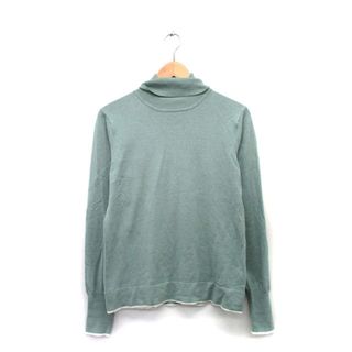 美品【バンヤードストーム】 くすみブルーゆったりハイネックニット