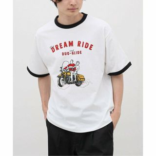 ベーセーストック(B.C STOCK)の【ホワイト A】リンガーTシャツ bike(Tシャツ/カットソー(半袖/袖なし))