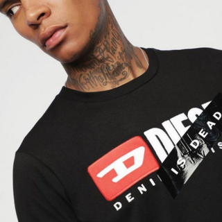 ディーゼル(DIESEL)の新品 M ディーゼル Diesel ロゴ Tシャツ カットソー 黒 HC(Tシャツ/カットソー(半袖/袖なし))