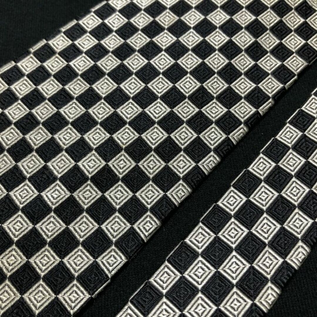 Ralph Lauren(ラルフローレン)のラルフローレン チェック ブラック＆グレー ネクタイ A105-P25 メンズのファッション小物(ネクタイ)の商品写真