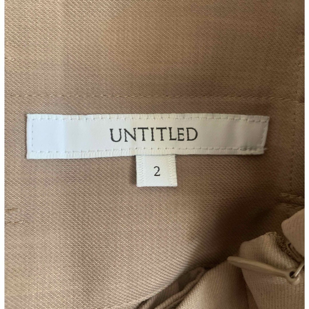 ユナイテッド ベージュ ワイドパンツ 2 M パンツ 無地 UNITITLED レディースのパンツ(カジュアルパンツ)の商品写真