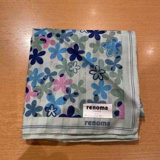 レノマ(RENOMA)のレノマ　ハンカチ花柄ブルー(ハンカチ)