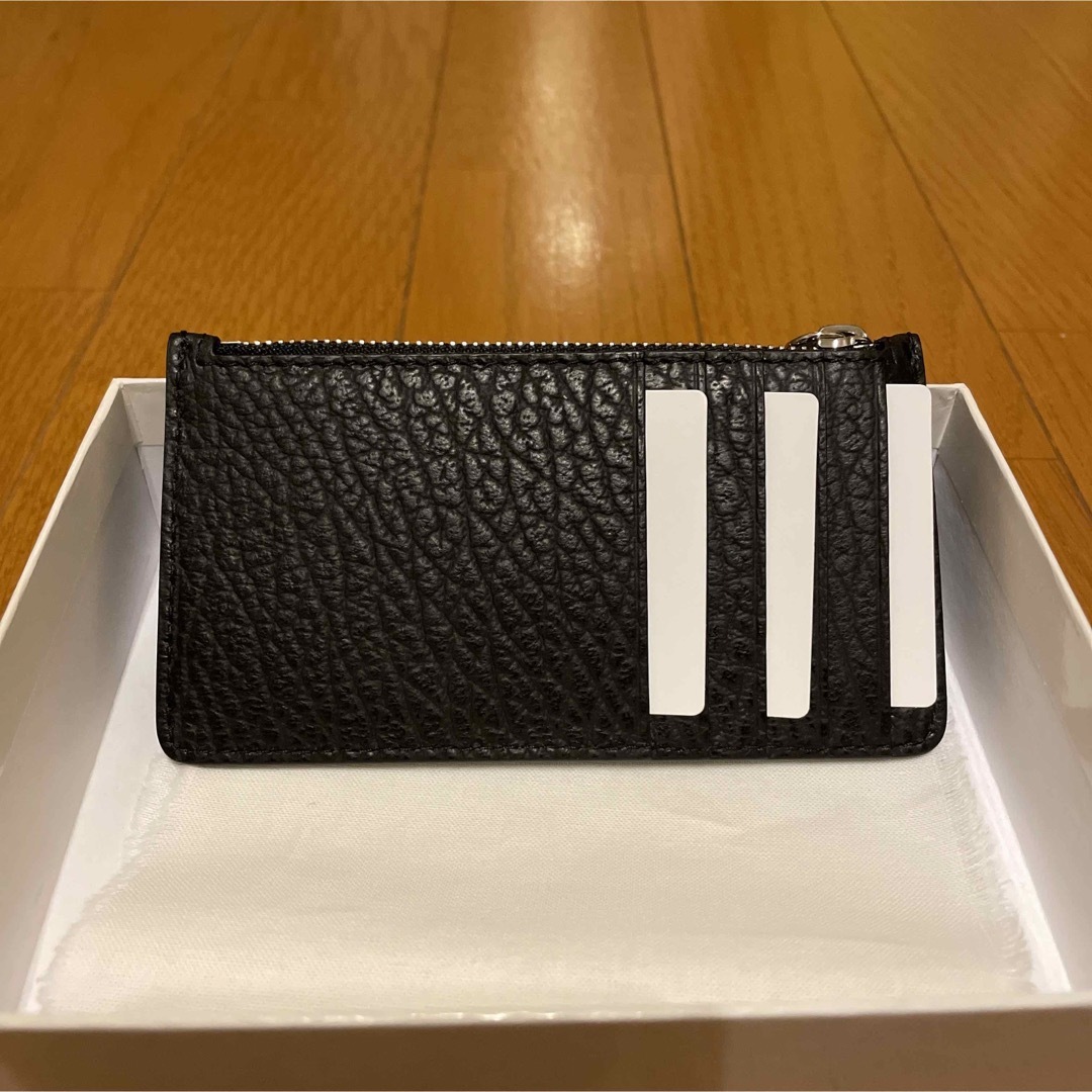 メゾンマルジェラ フラグメントケース 小銭入れ付きカードケース ブラック レザー