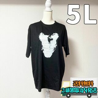 【匿名配送】5L 大きいサイズ 黒 韓国 かわいい 20代 30代 40代(Tシャツ(半袖/袖なし))