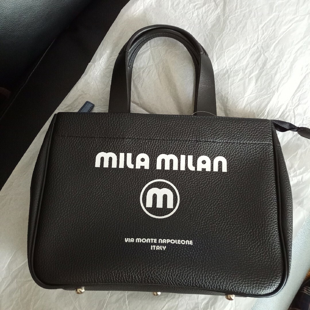 ミラミラン トートバッグ mila milan　ブラック黒