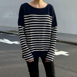 セントジェームス(SAINT JAMES)のSaint James(セントジェームス) 0958 MODANE Navy Ecru(カットソー(長袖/七分))