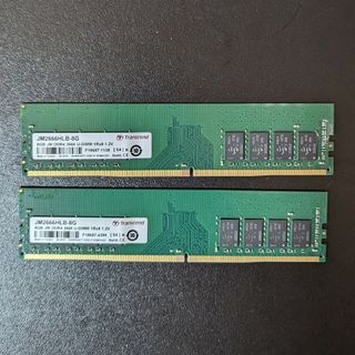 トランセンド(Transcend)のメモリ DDR4 2666 8GB ×2枚 16GB DIMM Trancend(PCパーツ)