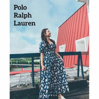 ポロラルフローレン(POLO RALPH LAUREN)のポロラルフローレン　フローラルマキシドレスワンピース　花柄　M   コットン(ロングワンピース/マキシワンピース)