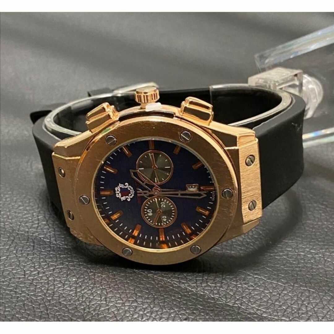 新品 RONATA オマージュウォッチ ブラウンフェイスラバーバンドメンズ腕時計 腕時計(アナログ) 