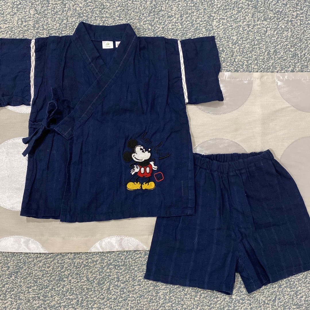 Disney(ディズニー)の浴衣　甚平　ベビー　80 ディズニー　ミッキー キッズ/ベビー/マタニティのベビー服(~85cm)(甚平/浴衣)の商品写真