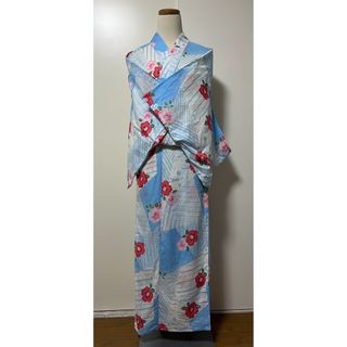 定価¥29000】 浴衣　ゆかた　大和撫子な清楚浴衣　なでしこ花柄　白　M