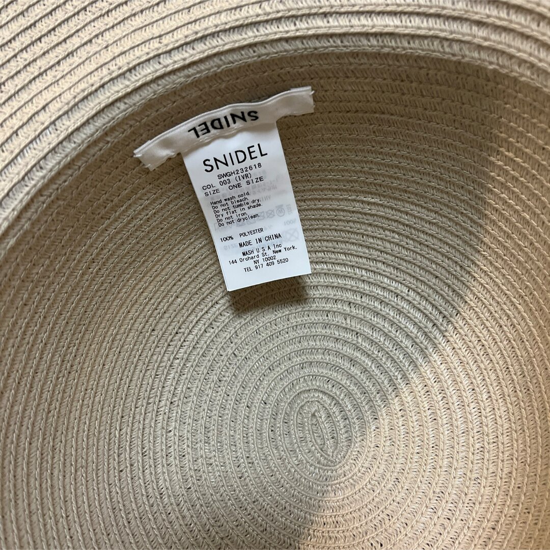SNIDEL(スナイデル)のスナイデル　ウォッシャブルブレードハット レディースの帽子(麦わら帽子/ストローハット)の商品写真