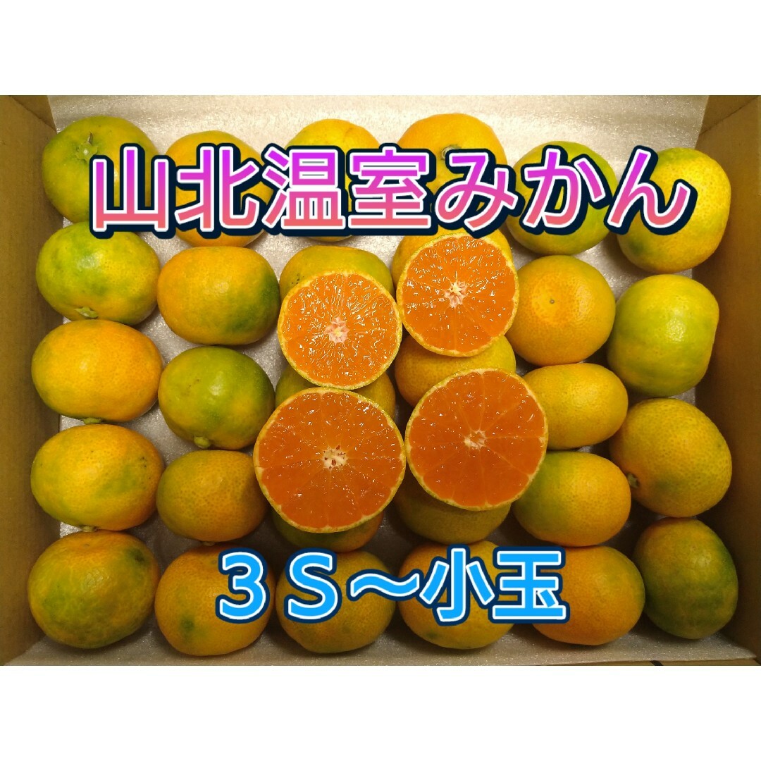 山北温室みかん 興津早生 [緑] 3S～小玉 1㎏ 高知県産 宅配便コンパクト 食品/飲料/酒の食品(フルーツ)の商品写真