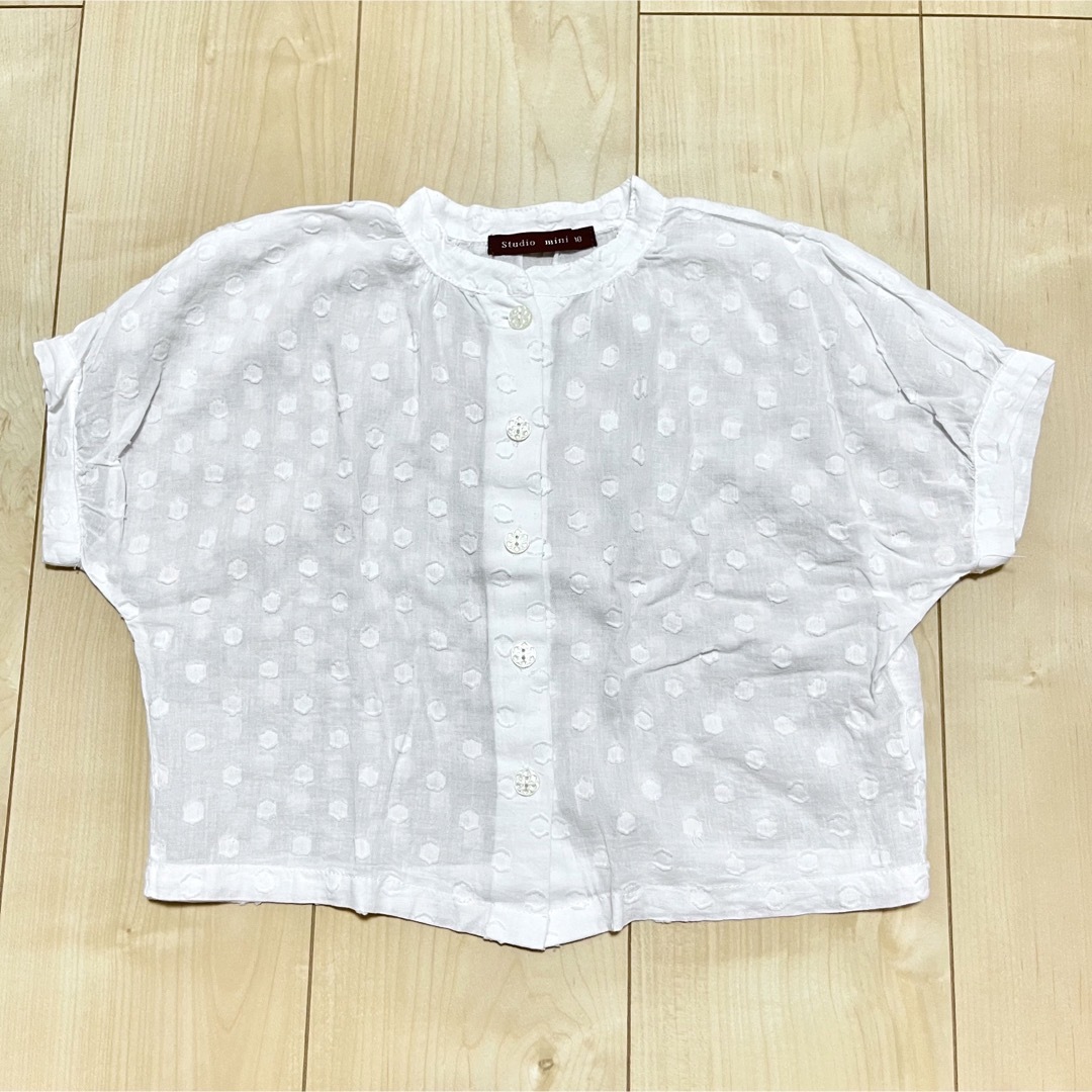 STUDIO MINI(スタジオミニ)の丸高衣料 studio mini トップス ブラウス 90 キッズ/ベビー/マタニティのキッズ服女の子用(90cm~)(Tシャツ/カットソー)の商品写真