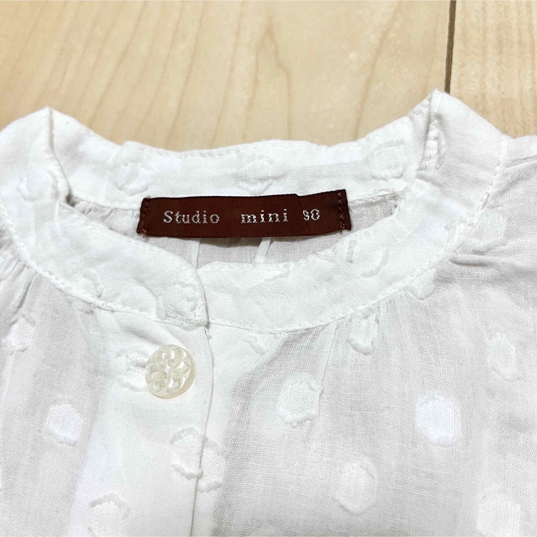 STUDIO MINI(スタジオミニ)の丸高衣料 studio mini トップス ブラウス 90 キッズ/ベビー/マタニティのキッズ服女の子用(90cm~)(Tシャツ/カットソー)の商品写真