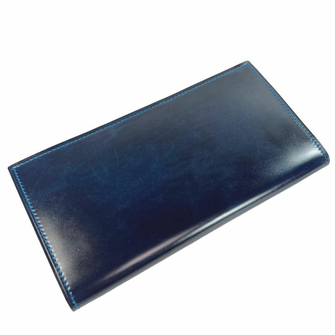 【新品◆ALDEN代理店】KTルイストン シェルコードバン 長財布 紺 束入れ