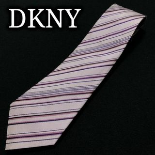 ダナキャラン(Donna Karan)のDKNYダナキャラン レジメンタル ライトパープル ネクタイ A105-R09(ネクタイ)