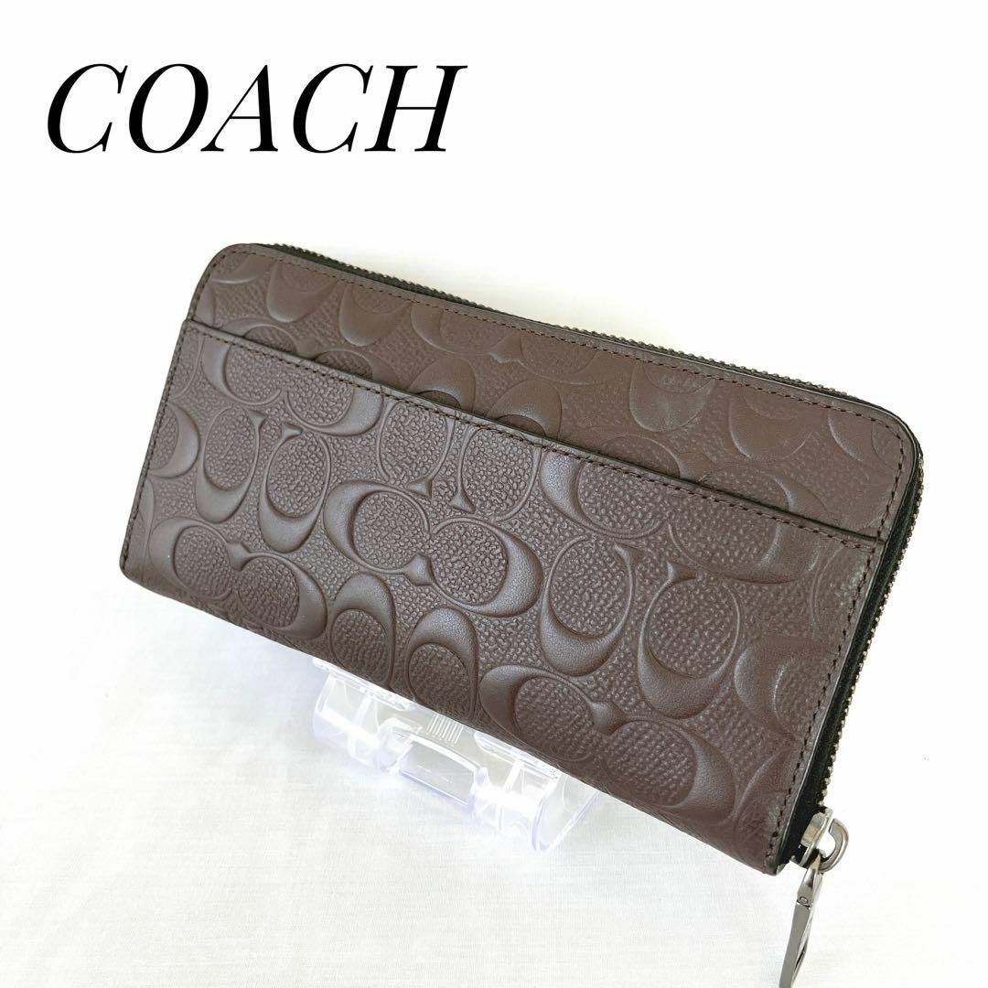 COACH シグネチャー 長財布 マホガニー メンズ レディース - 長財布