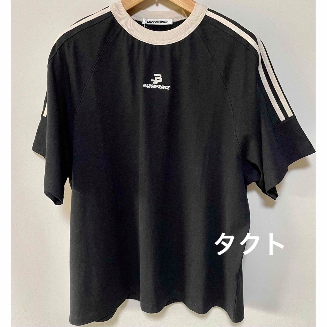 masonprince サイドラインTシャツ ブラック　新品未使用 メンズのトップス(Tシャツ/カットソー(半袖/袖なし))の商品写真