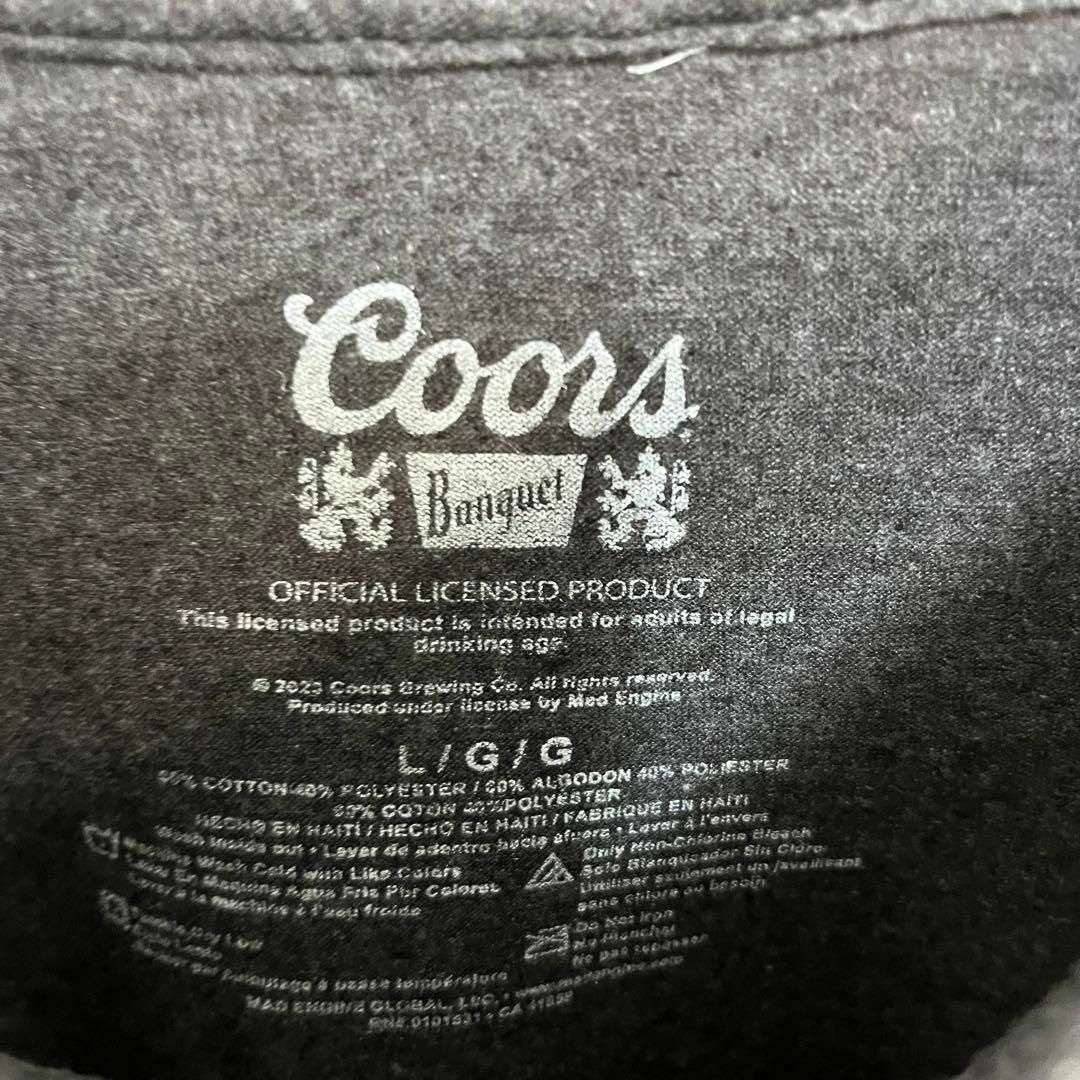 クアーズ　coors アメリカ　ビール　ロゴ　企業　Tシャツ　丸胴　L