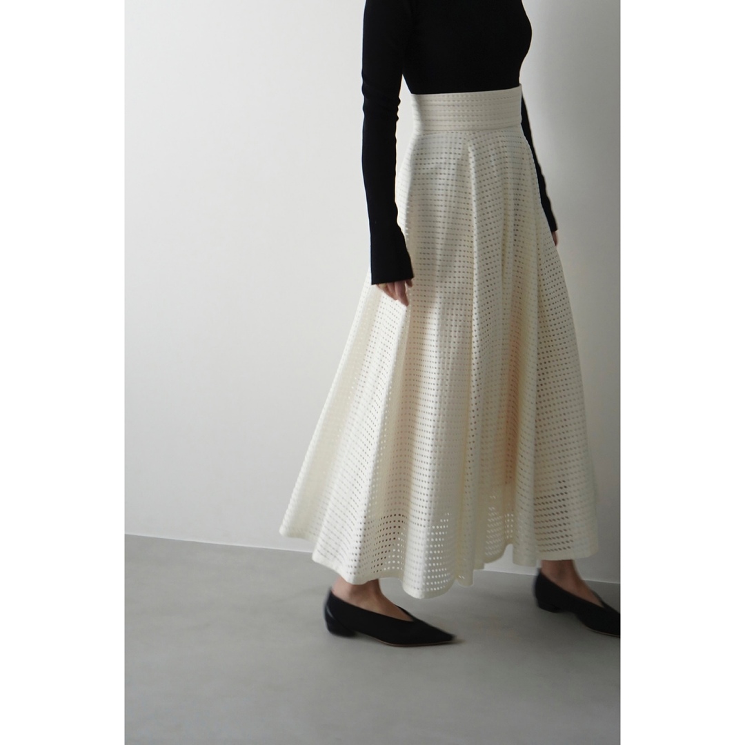 CLANE   DOT MESH SKIRT