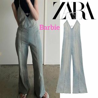 Barbie×ZARA  デニムホルターネックジャンプスーツ S