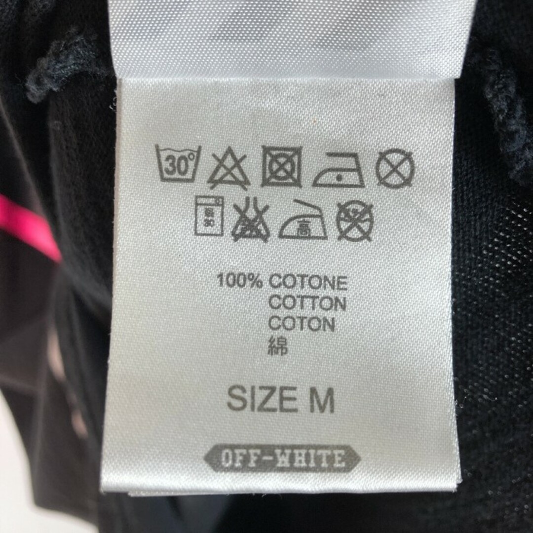 ★オフホワイト グラフィックプリント 半袖 Tシャツ ブラック sizeM