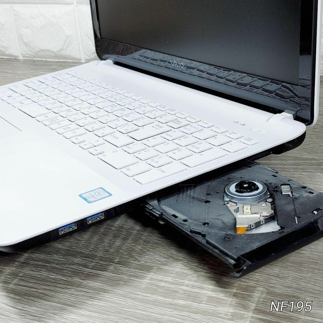 美品✨人気の白VAIO✨カメラ付ノートパソコン❗初心者も◎設定済✨SSD