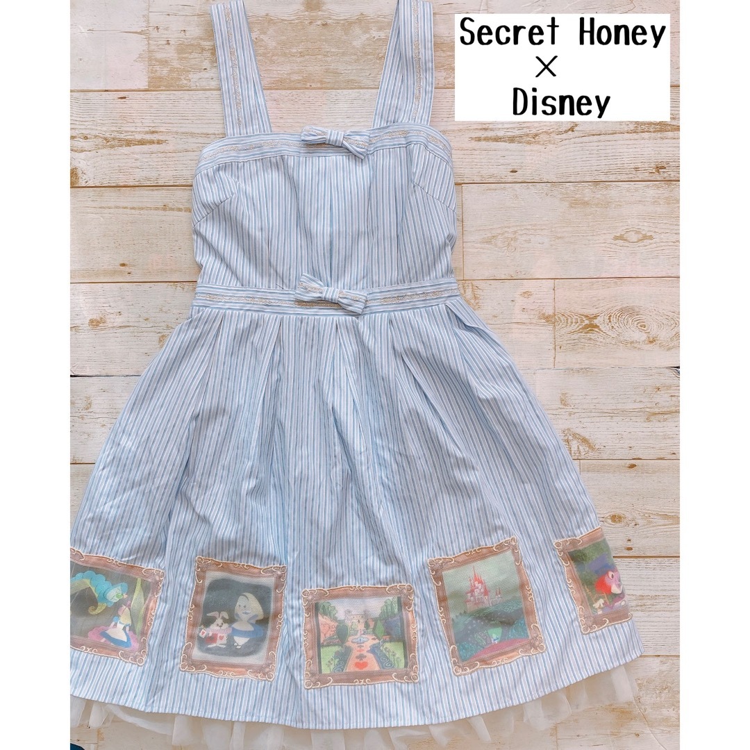 Secret Honey(シークレットハニー)のシークレットハニー　ディズニー　不思議の国のアリス　ワンピース　ドレス　140 キッズ/ベビー/マタニティのキッズ服女の子用(90cm~)(ワンピース)の商品写真