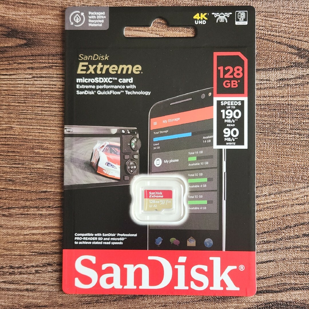 【新品未開封】サンディスク マイクロSDカードA2 SanDisk 128GB スマホ/家電/カメラのスマートフォン/携帯電話(その他)の商品写真