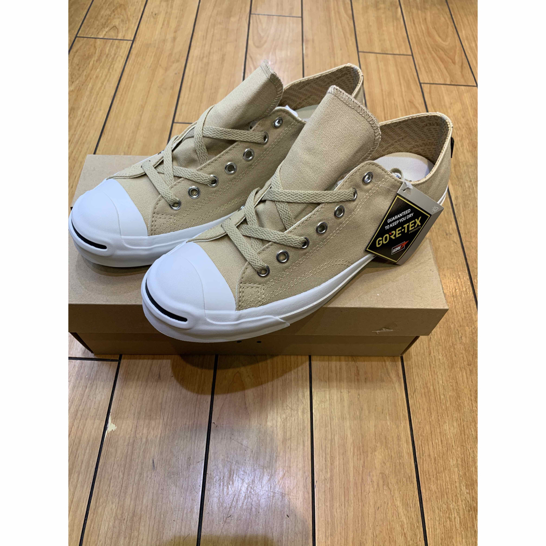 CONVERSE(コンバース)の☆新品・防水☆コンバース　ジャックパーセル　ゴアテックス　ロー　ベージュ メンズの靴/シューズ(スニーカー)の商品写真