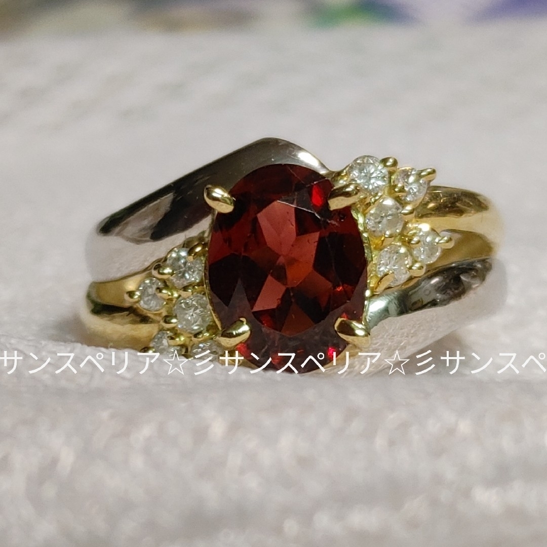 TASAKI☆K18×ガーネット×ダイヤモンドのデザインリング