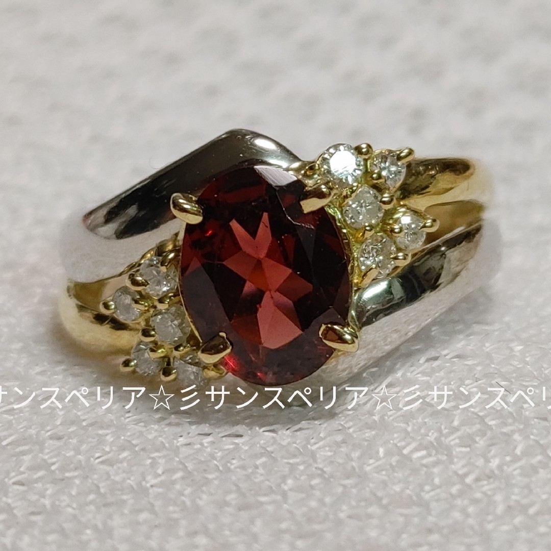 TASAKI☆K18×ガーネット×ダイヤモンドのデザインリング