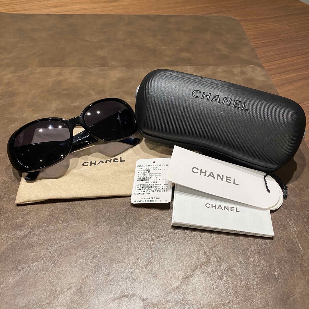 CHANEL - シャネル サングラス カメリア 56□16 130 ブラックの通販 by