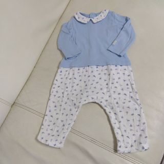 プチバトー(PETIT BATEAU)のプチバトー♡12M長袖カバーオール(カバーオール)