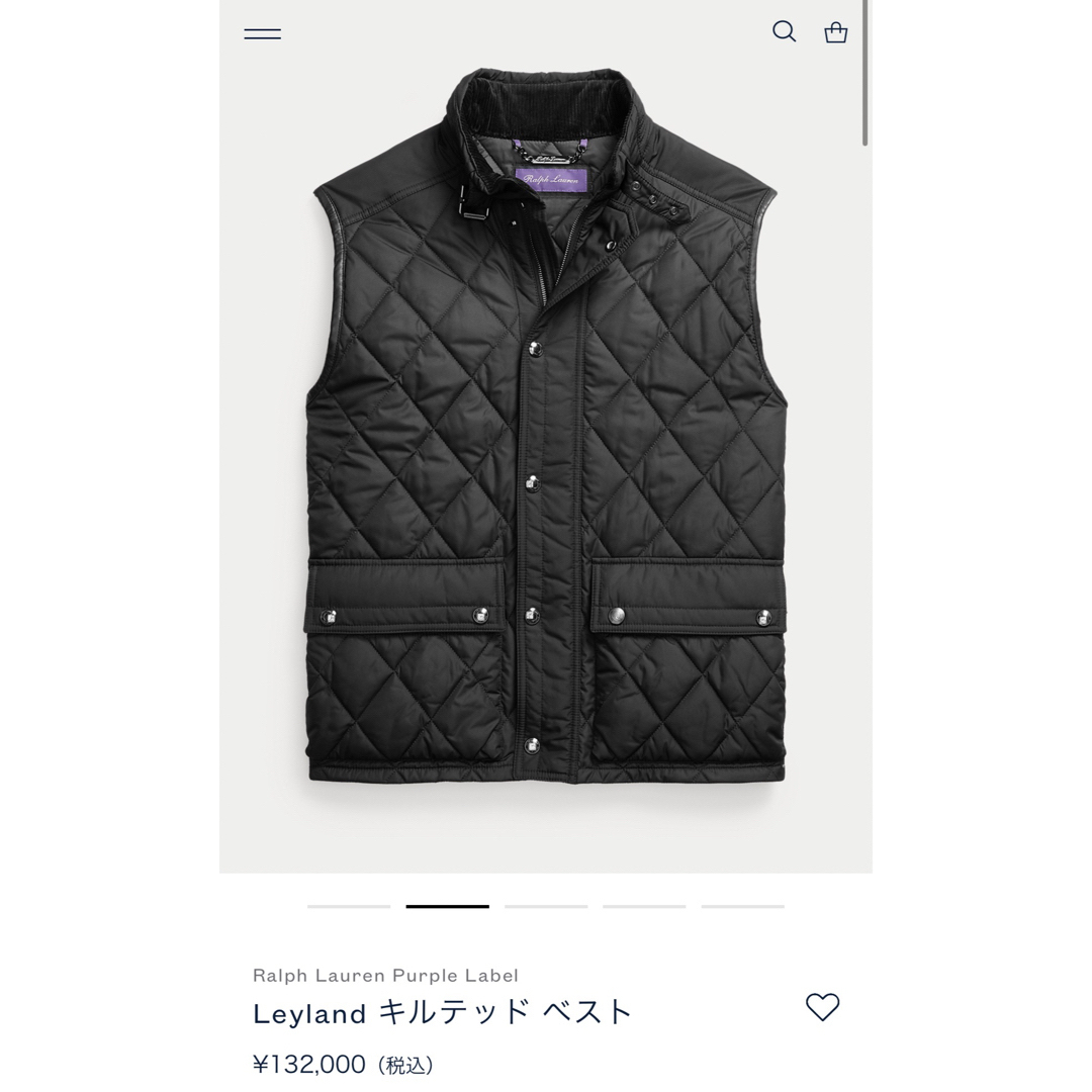 パープルレーベル ダウンベスト