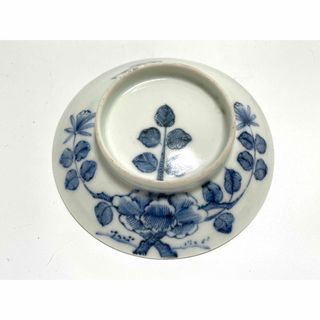 アンティーク 古伊万里 蓋茶碗 染付 芙蓉 蝶々 蝙蝠 吉祥文 広東碗 骨董 アンティーク 古伊万里 蓋茶碗 染付 芙蓉 蝶々 蝙蝠 吉祥文 広東碗 骨董