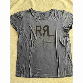 ダブルアールエル(RRL)のRRLロゴTシャツ　サイズ3 ブルーグレー(Tシャツ(半袖/袖なし))